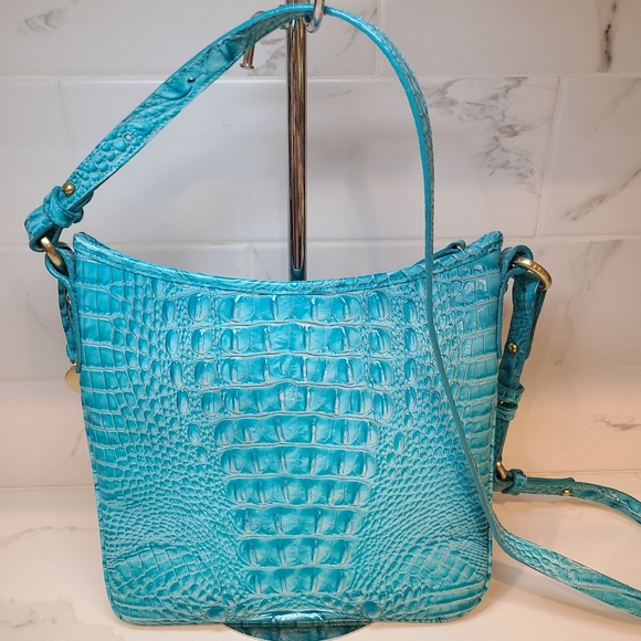 Brahmin Jody Crossbody Tropical Blue GUC - Picture 5 of 11
